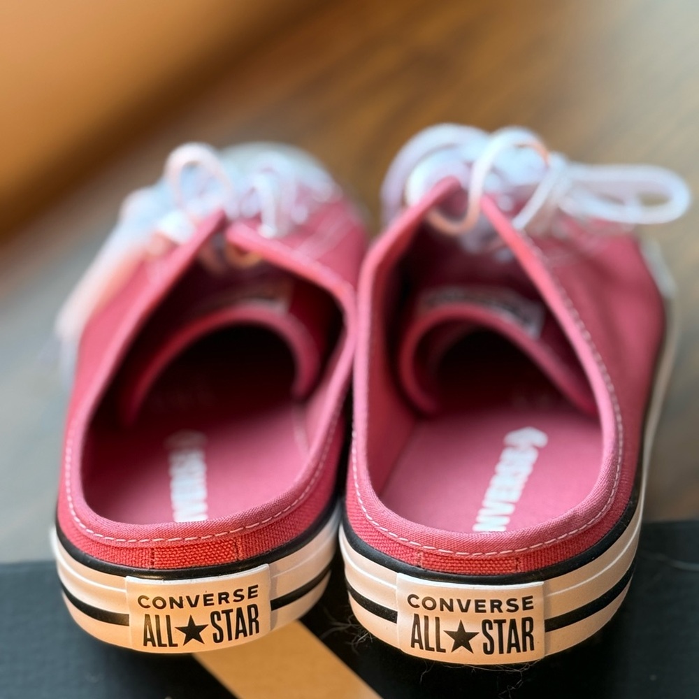 Converse Womens Canvas Mule Slip-on Sneakers in Pink - Picture 4 of 5